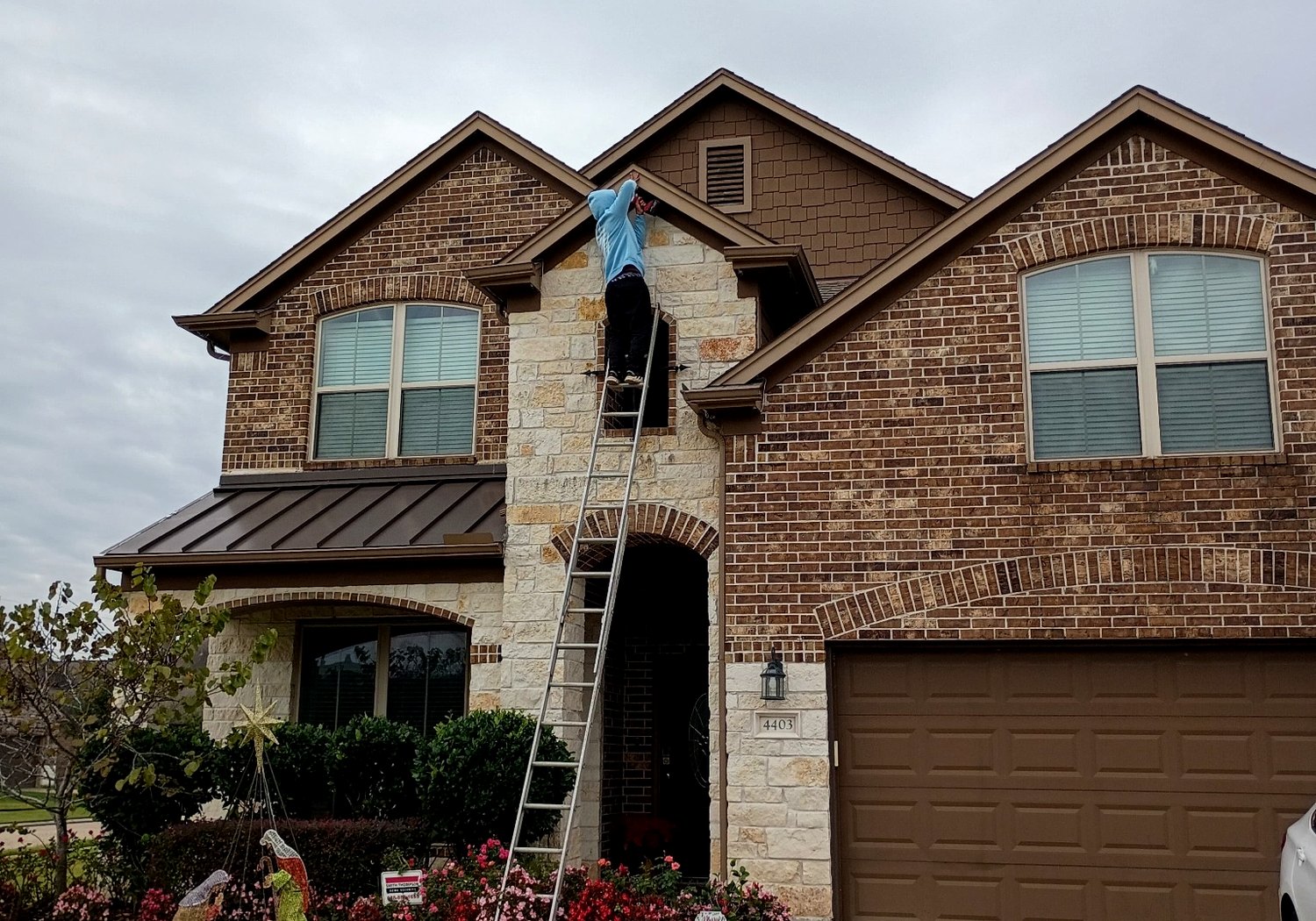 Exterior home maintenance work